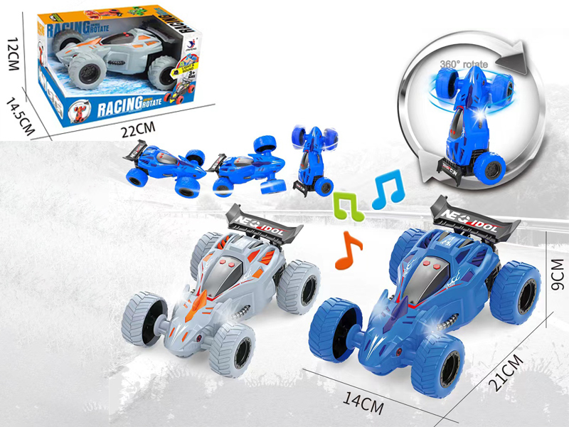 Friction Revolving Shark Stunt Car