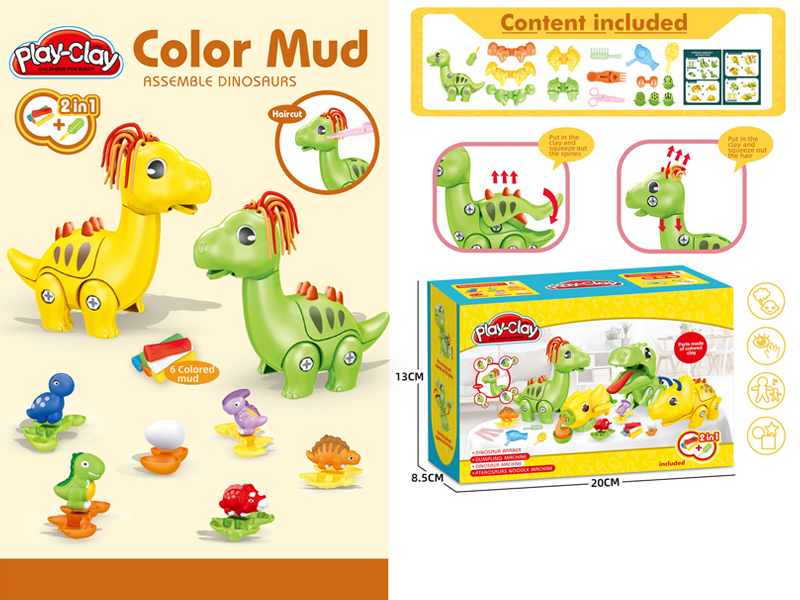 Wrist Dragon Colored Clay Toy Set