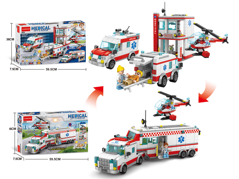 Building Blocks Of Urban Central Hospital 823 Pcs