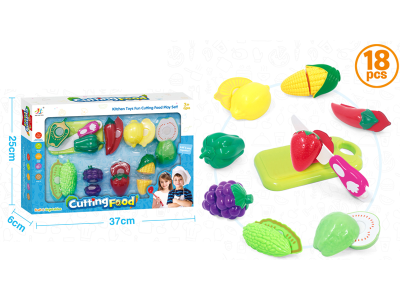 18PCS Large Fruits And Vegetables Set