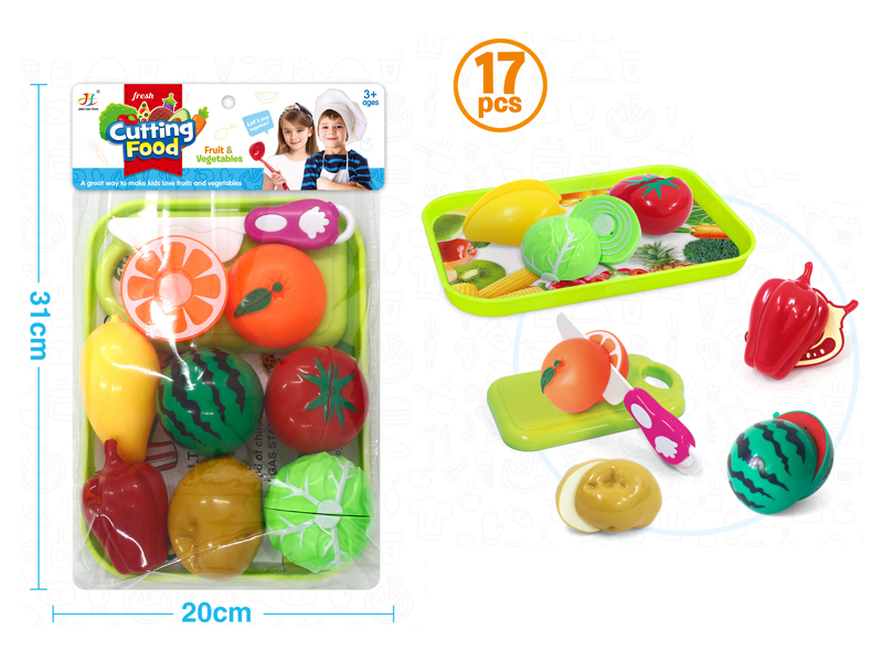 17PCS Small Plate Fruits And Vegetables Set