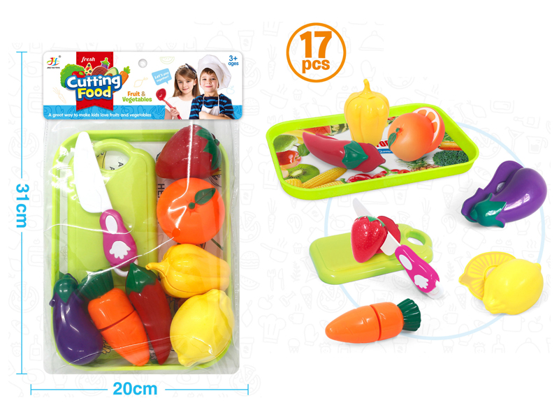 17PCS Small Plate Fruits And Vegetables Set