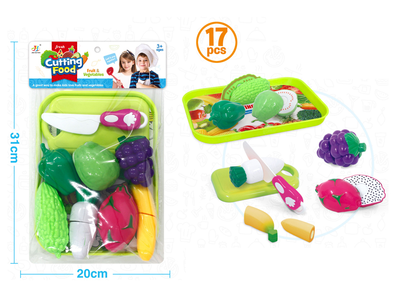 17PCS Small Plate Fruits And Vegetables Set