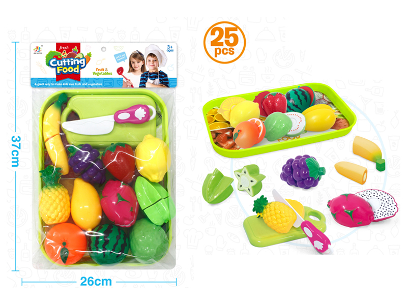 25PCS  Large Plate Cutting Fruit Set