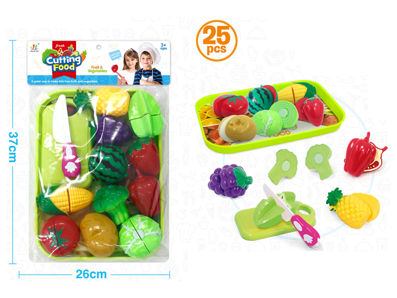 25PCS Large Plate Fruits And Vegetables Set