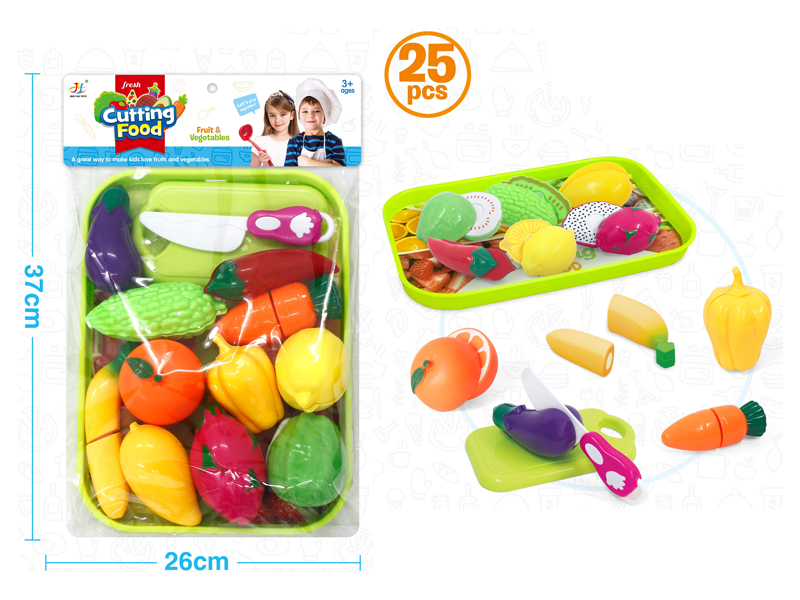 25PCS Large Plate Fruits And Vegetables Set