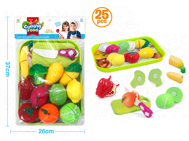 25PCS Large Plate Fruits And Vegetables Set