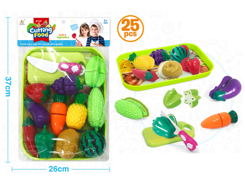 25PCS Large Plate Fruits And Vegetables Set