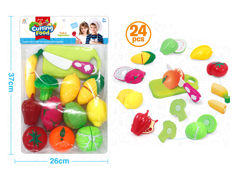 24PCS Large Fruits And Vegetables Set
