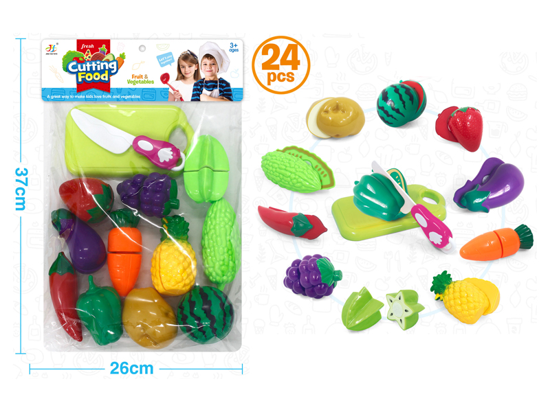 24PCS Large Fruits And Vegetables Set
