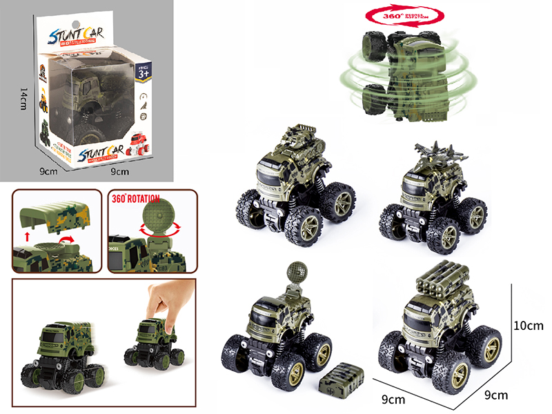 Double Friction Stunt Military Truck