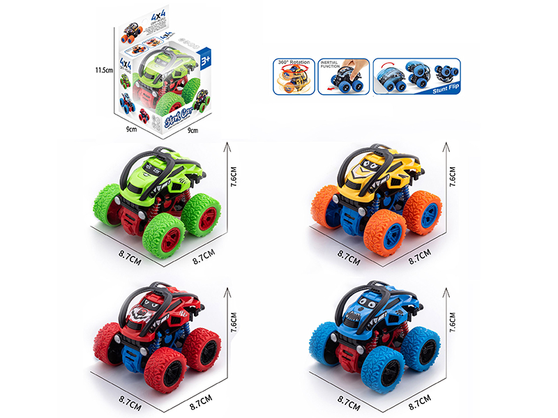 Double Friction Stunt Cartoon Cross Country Car