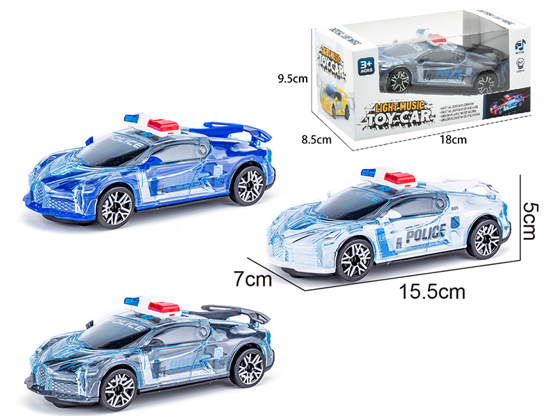 B/O Go And Bump Bugatti Police Car With Lights