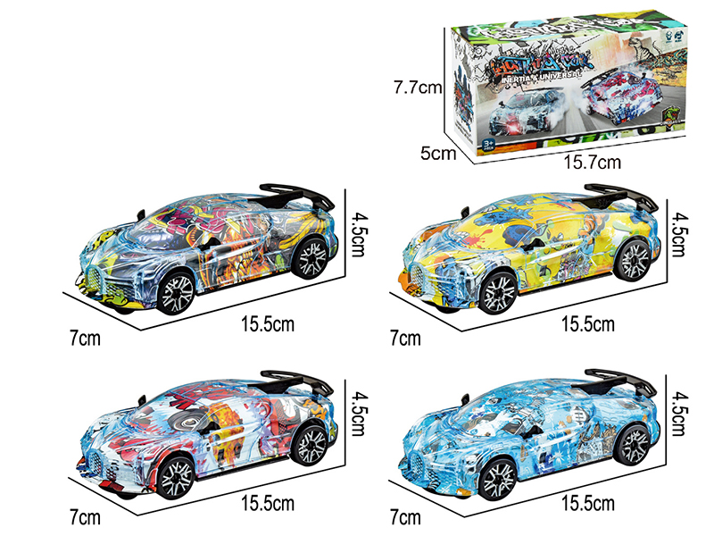 B/O Go And Bump Bugatti Graffiti Car With Lights And Music