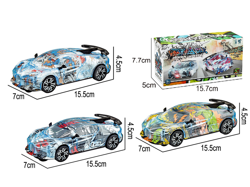 B/O Go And Bump Bugatti Graffiti Car With Lights And Music