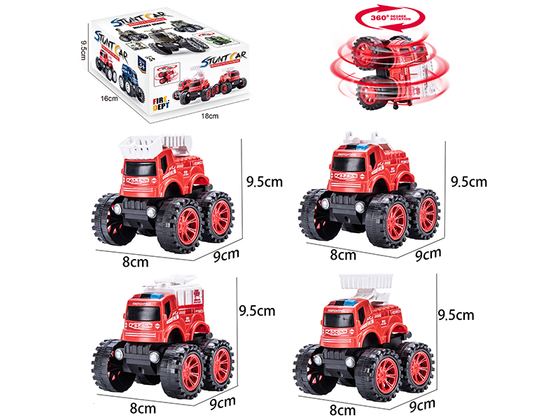 Friction Stunt Fire Engine Set
