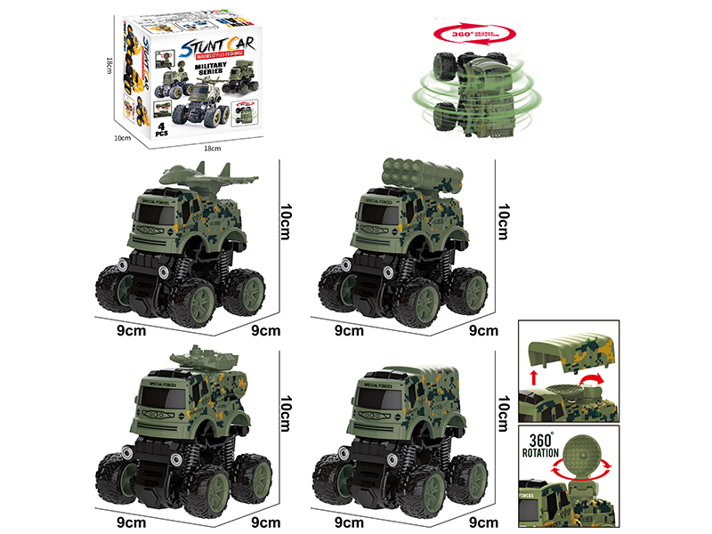 Double Friction Stunt Military Truck