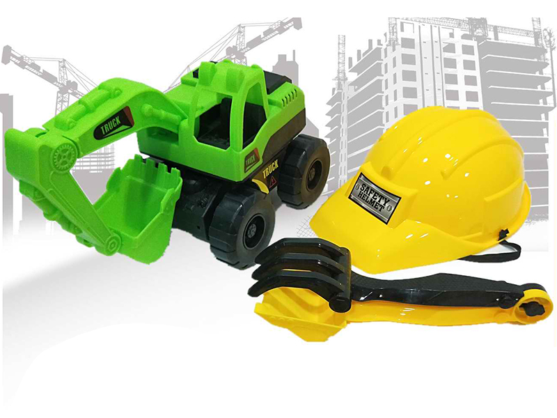 Friction Excavator + Cap +2 Sand Shovel (Green)