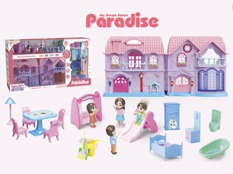 Villa Set With Flashing Lights And Music