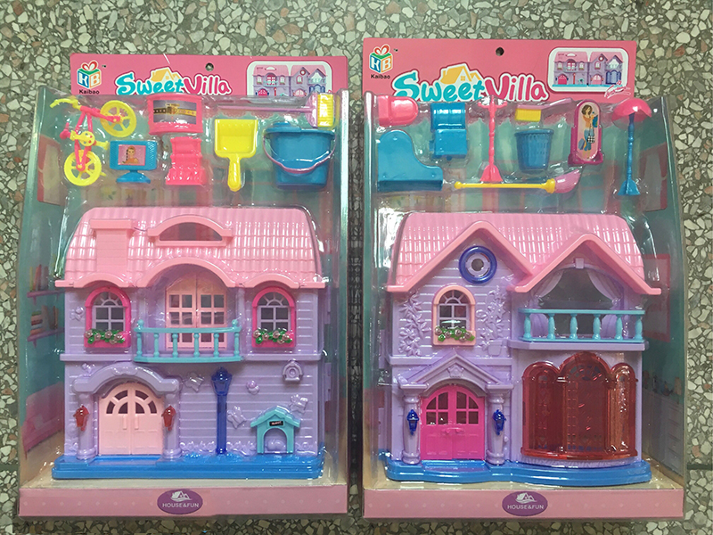 (2)Villa With Lights + Furniture