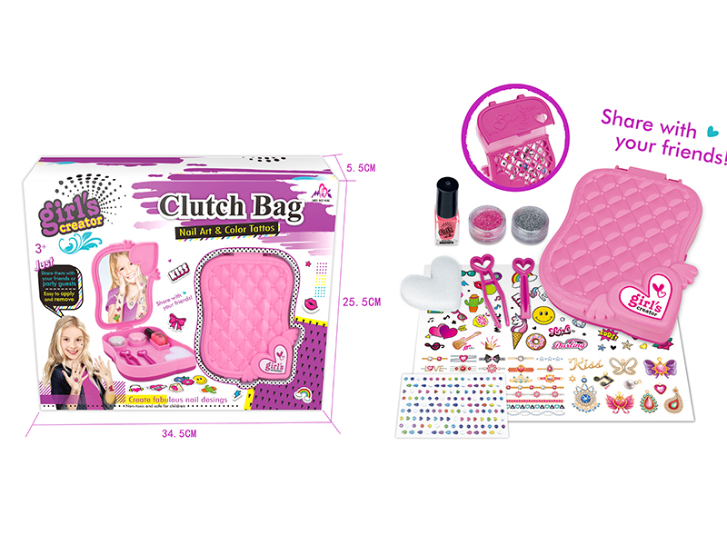 Nail Art & Color Tattos Clutch Bag