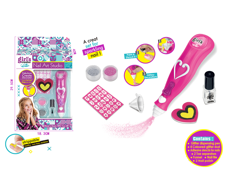 Glitter Dispensing Pen Nail Art Set
