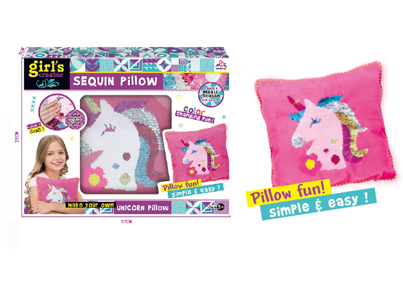 DIY Unicorn Sequin Pillow
