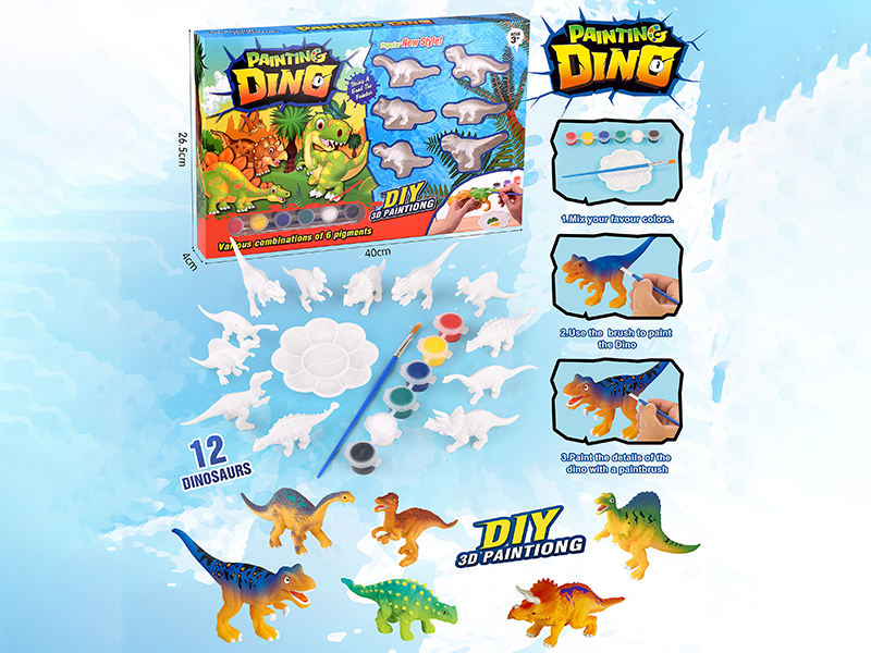 DIY Coloured Drawing Mini Dinosaur