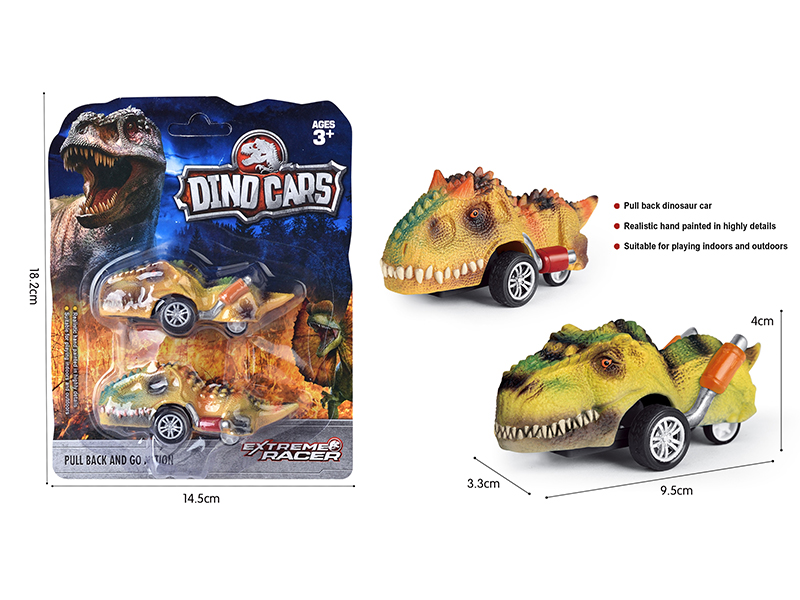 Pull Back Dinosaur Cars