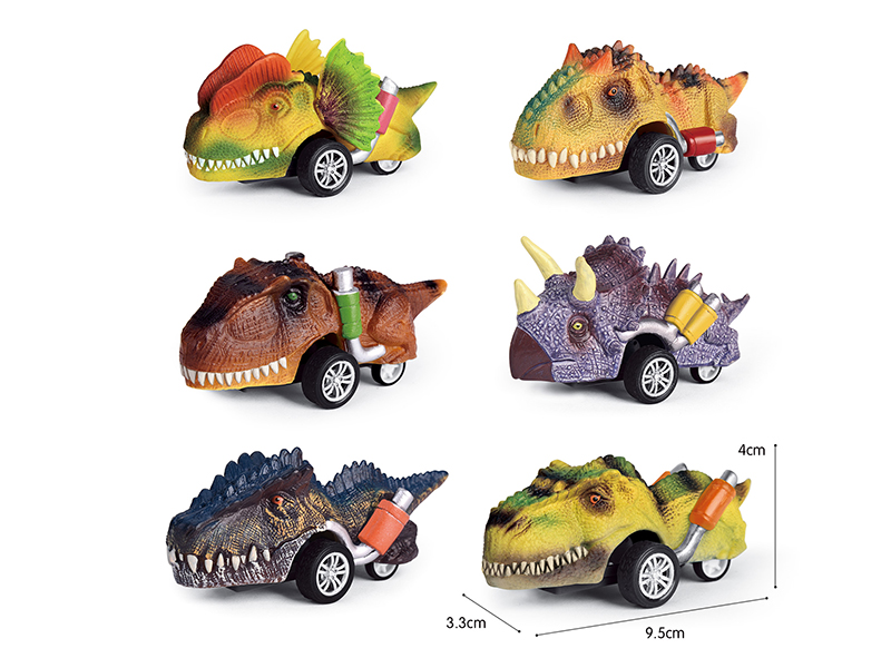 Pull Back Dinosaur Car