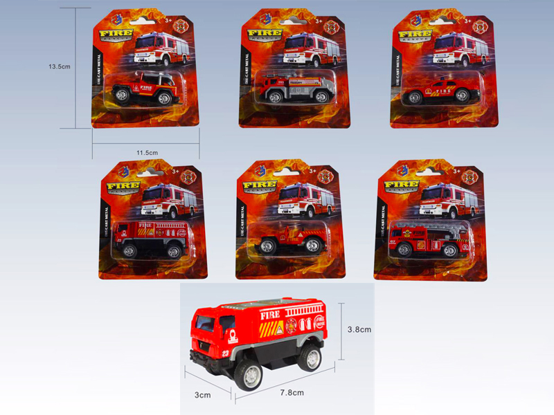 1:55 Simulated Pull Back Fire Alloy Vehicle