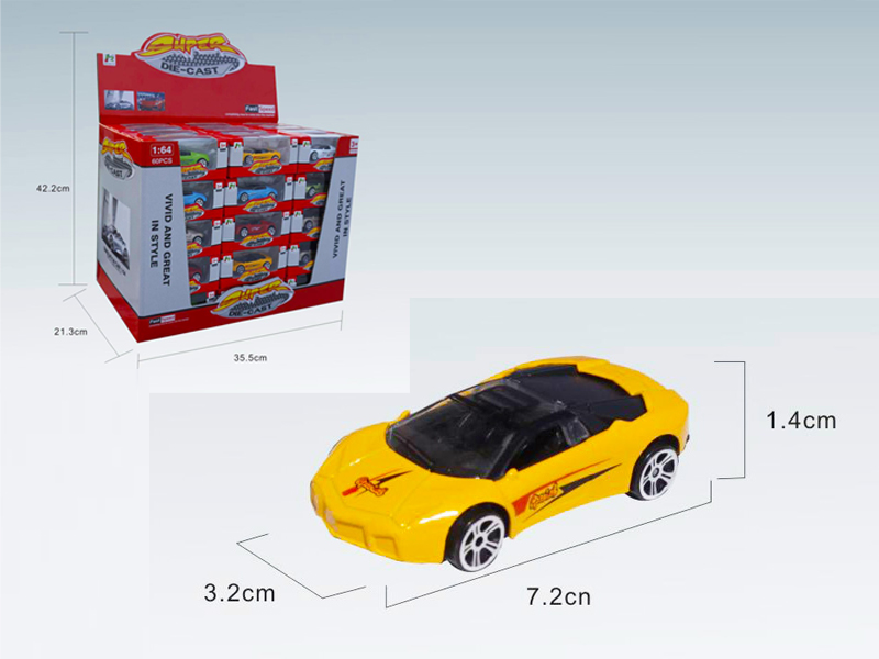 60Pcs Simulated Slide Alloy Car