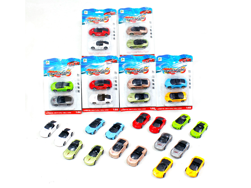 2PCS Simulated Slide Alloy Car