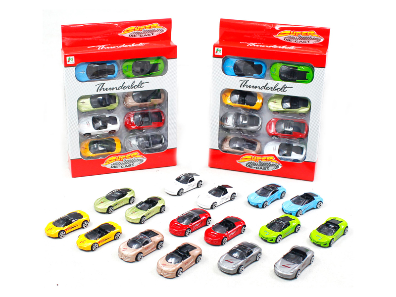 8Pcs 1:64 Simulated Slide Alloy Car