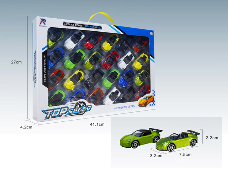 24PCS 1:68 Simulated Slide Alloy Car