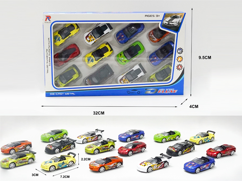 12PCS 1:68 Simulated Slide Alloy Car