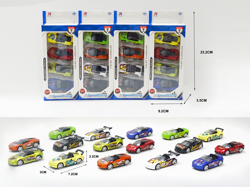 4PCS 1:68 Simulated Slide Alloy Car