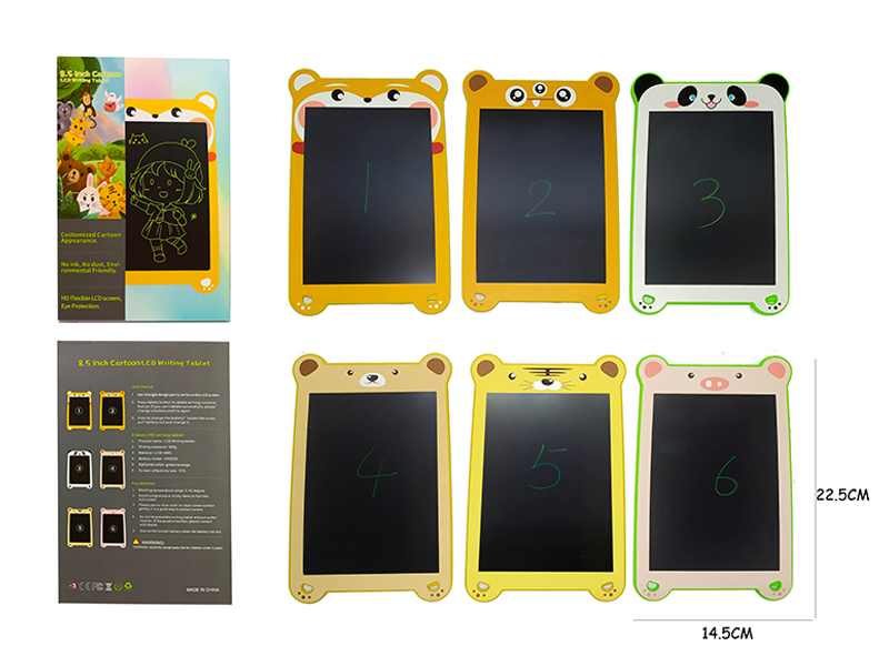 8.5 Inch Lcd Cartoon Animal-Shaped Writing Board