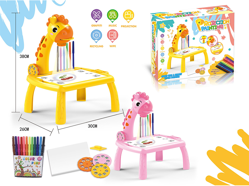 Projection Hand-Painted Table