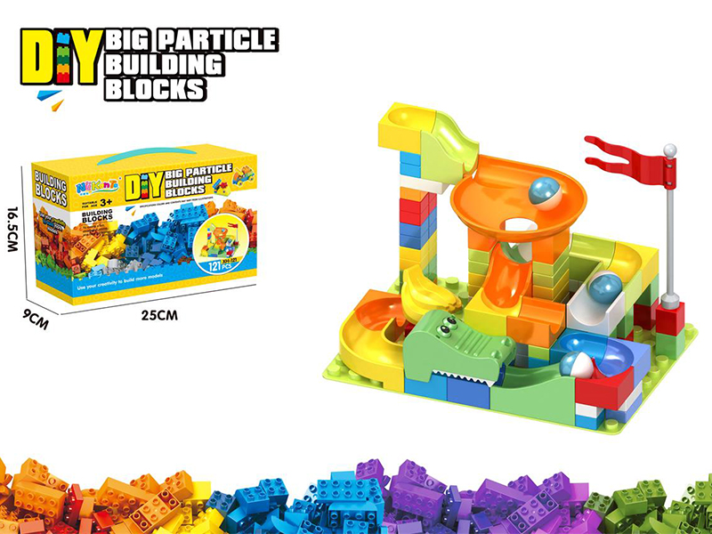 121pcs Slide Building Blocks + 10*14 Baseboards