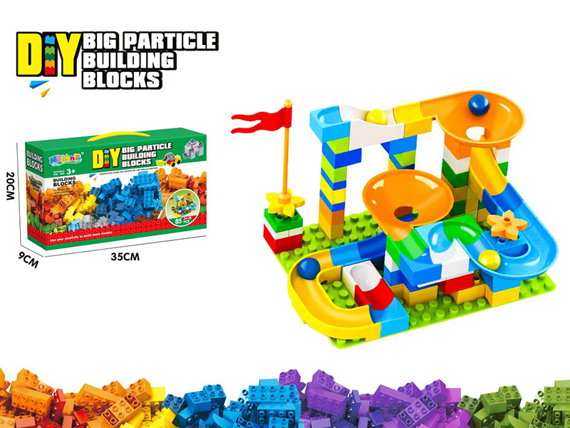 85pcs Slide Building Blocks + 1 Pieces 12*16 Baseboards