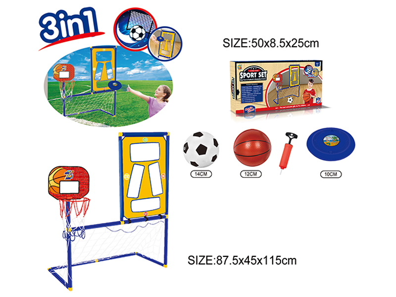 3-In-1 Football, Basketball And Frisbee