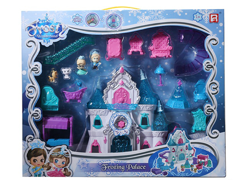 Snow Paradise Castle(Music & Light,Included Battery)