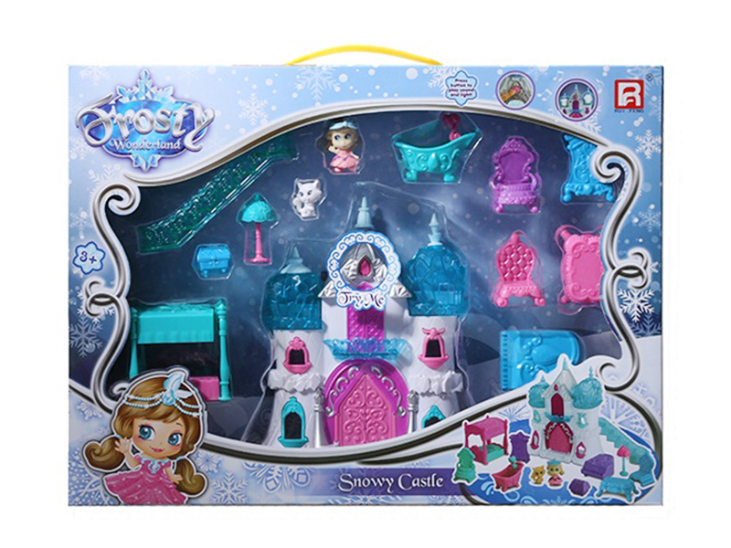 Snow Paradise Castle(Music & Light,Included Battery)13PCS