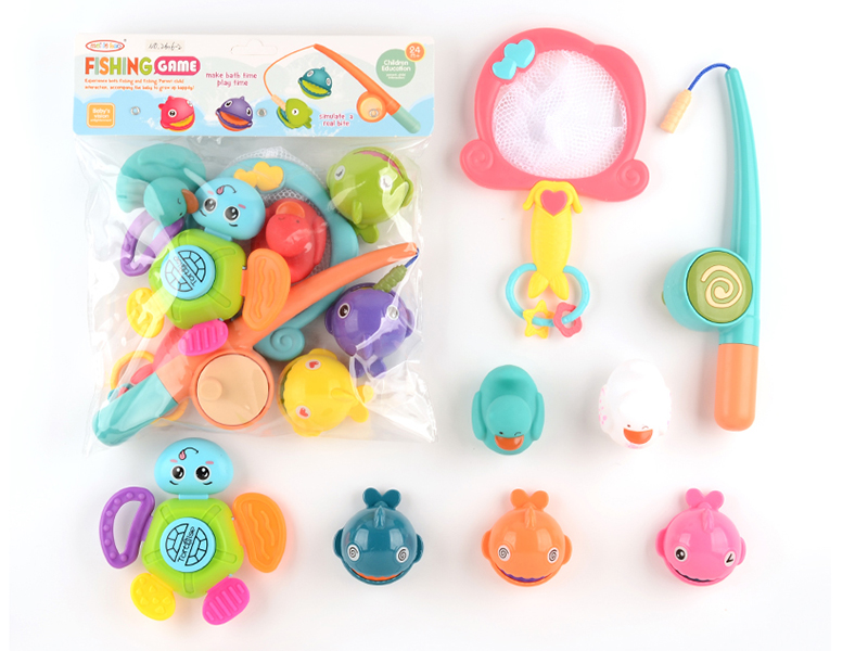 8pcs Water Toys Magnetic Fishing Game