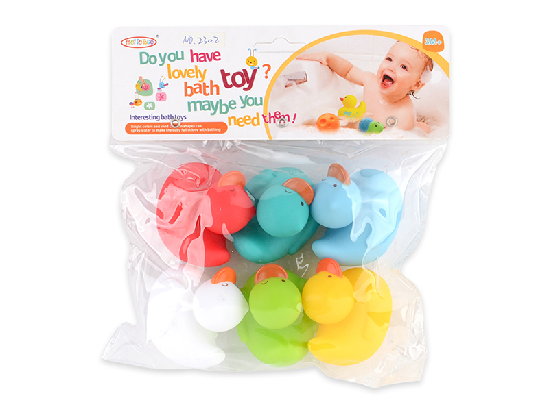 6pcs Vinyl Duck Bath Toys