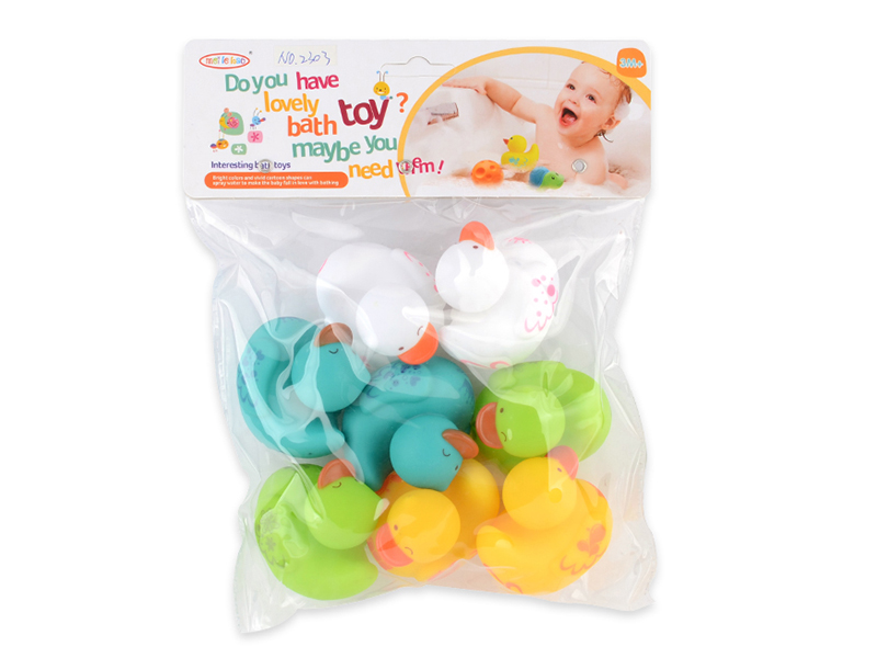 8pcs Vinyl Duck Bath Toys (Thermochromic)