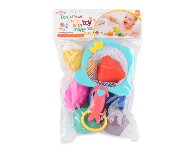 Bath Toys 6pcs Balls + Scoop Net