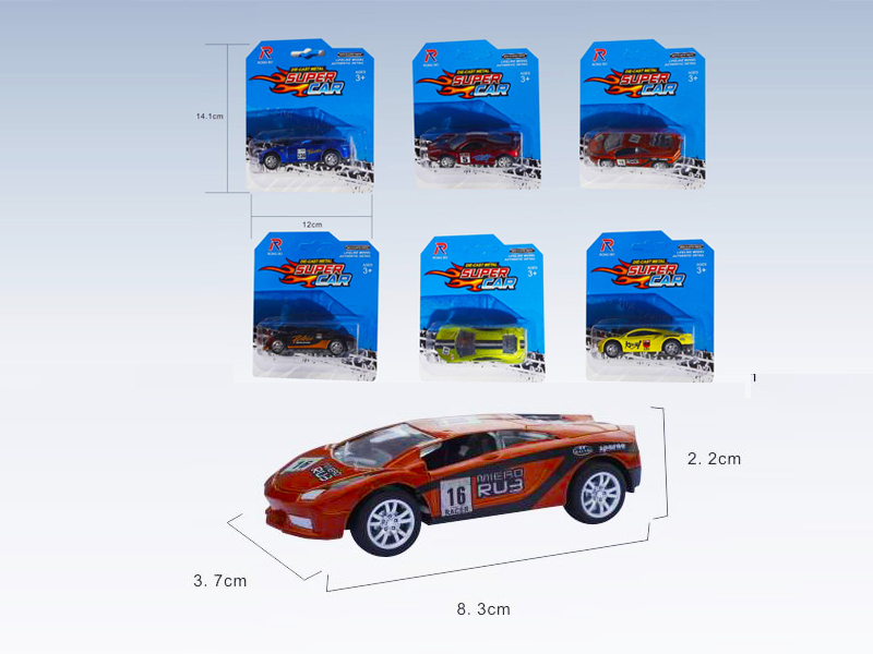 1:50 Simulated Pull Back Racing Alloy Car