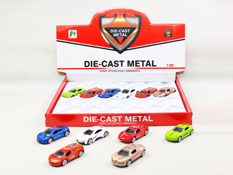 24PCS Simulation Pull Back Alloy Car